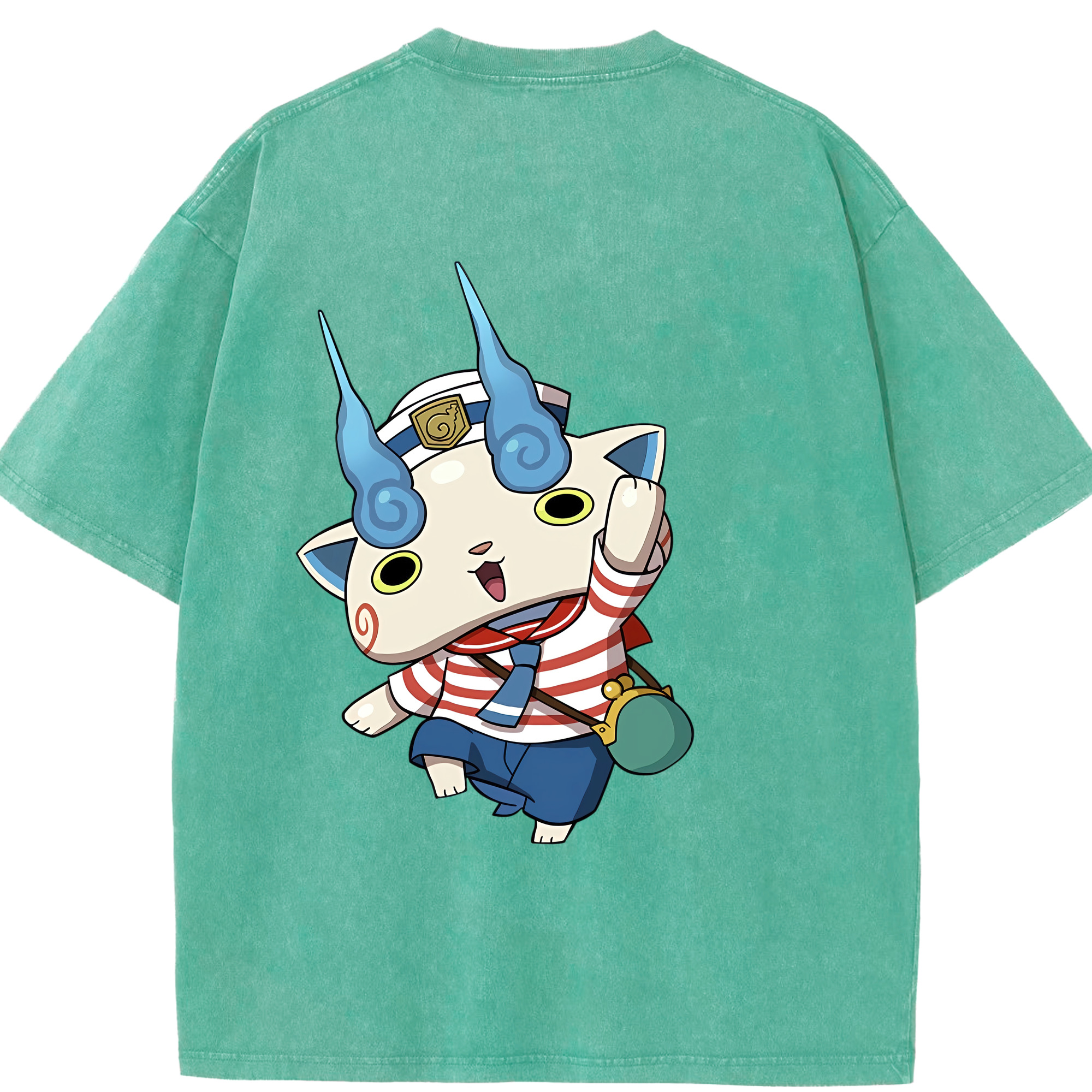 （画像用） 妖怪ウォッチ Yo-kai Watch 綿100% ヴィンテージ風 半袖Tシャツ（背面プリント）